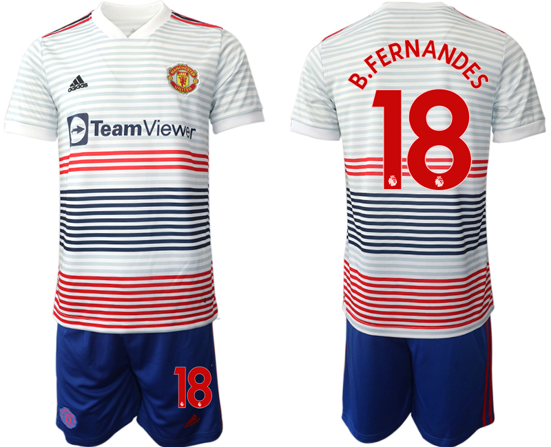Men 2022-2023 Club Manchester United away white #18 Adidas Soccer Jersey